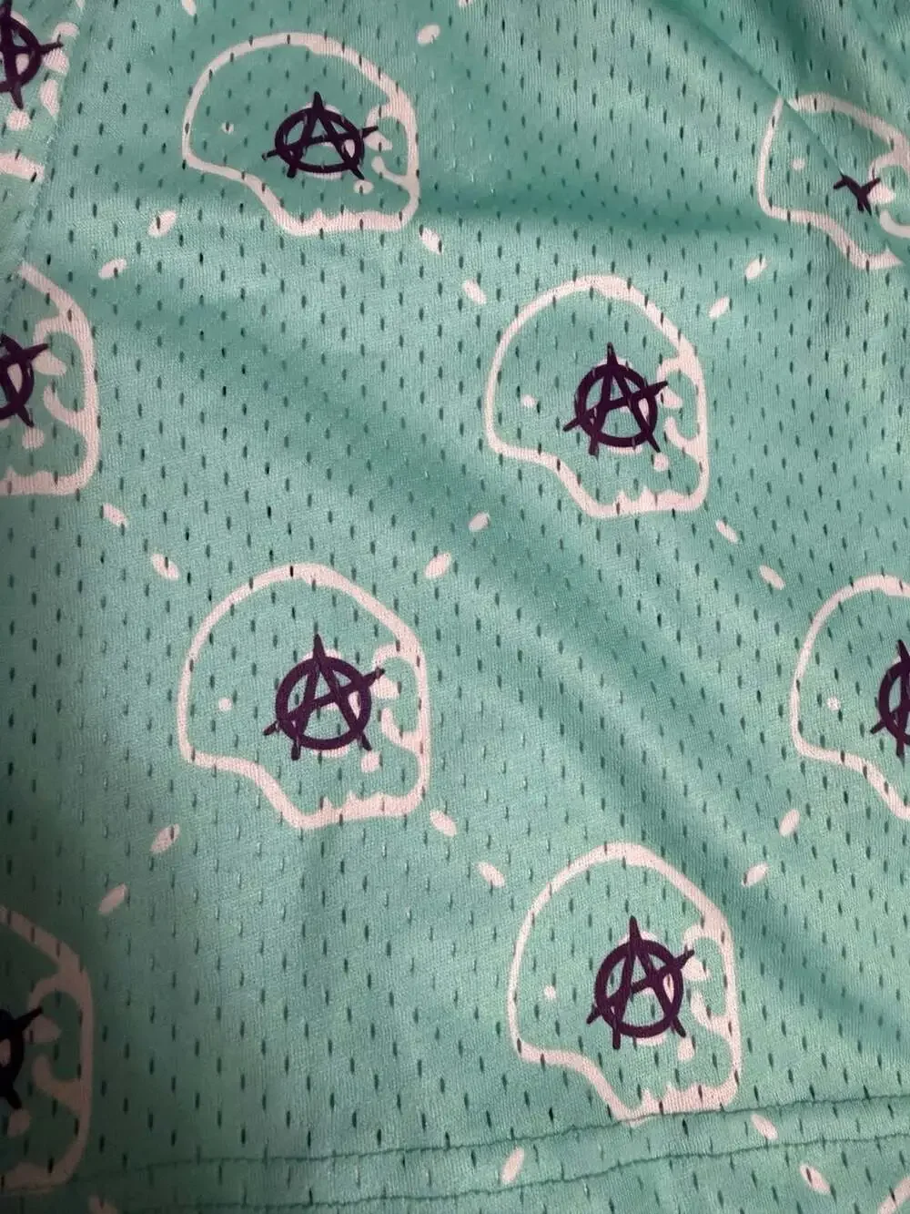 Bravest Studios Anarchy Skull Mesh Shorts